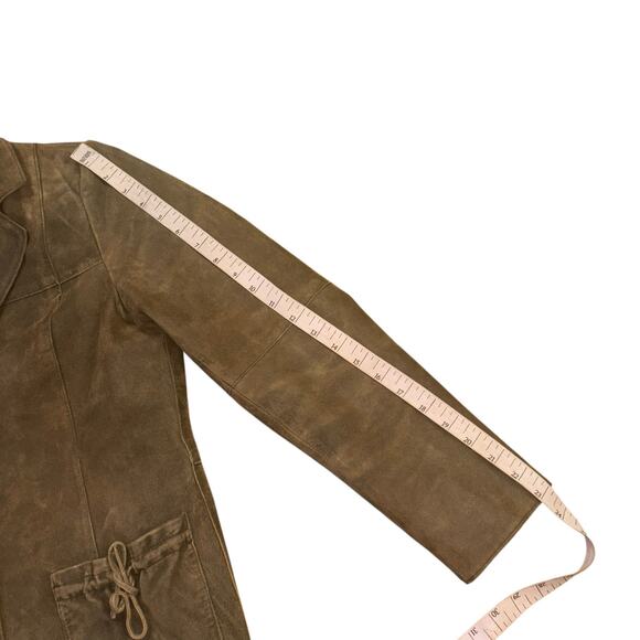 J. Jill Chocolate Brown 100% Leather Blazer Jacket Women’s XS Western Preppy - Picture 9 of 13